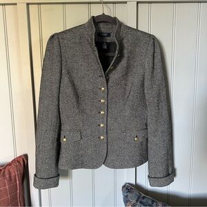 Vintage wool tweed herringbone blazer